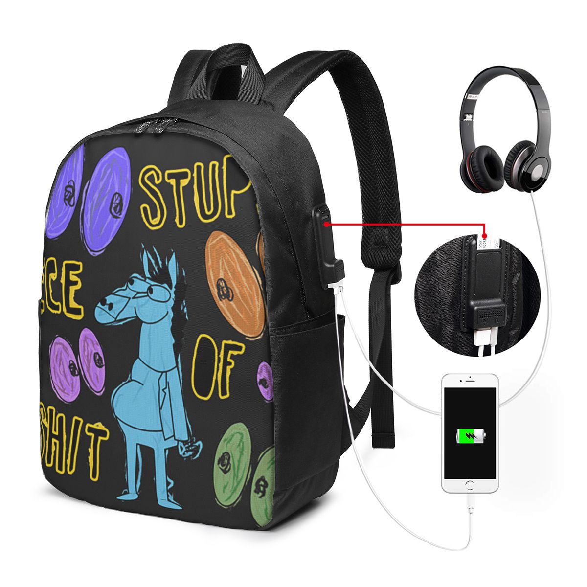 Cartoon Bojack Horseman Stupid - огляд і ціна Laptop Bag